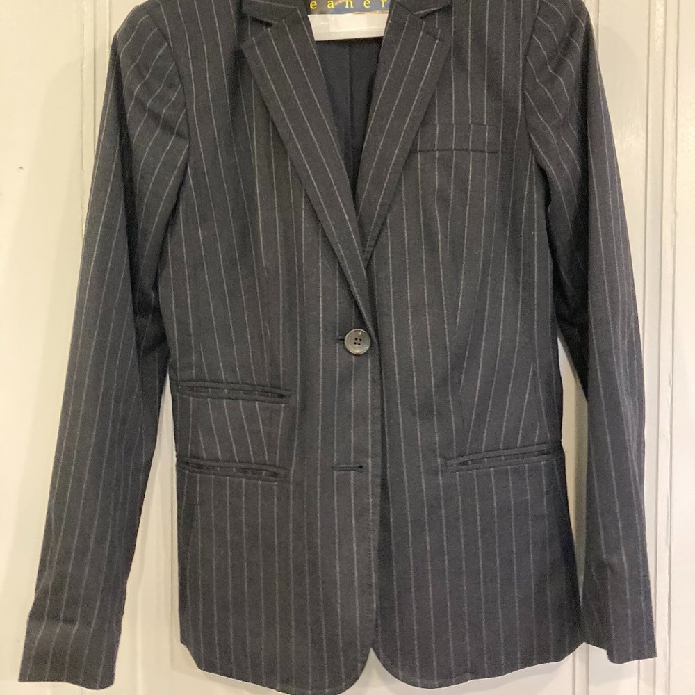 Women's wool pinstripe blazer